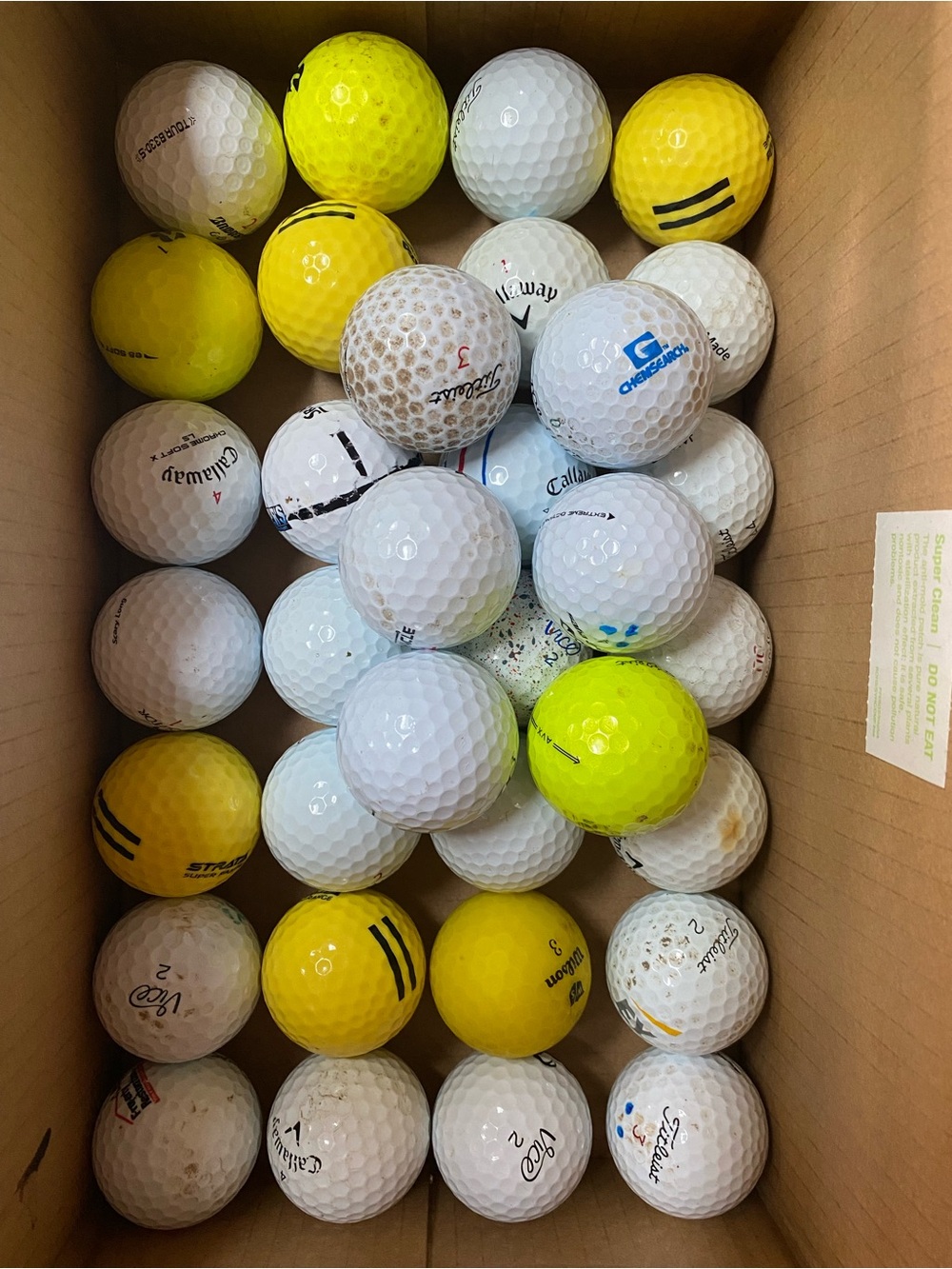 Lot of 34 Used Assorted Brand Mixed Golf Balls